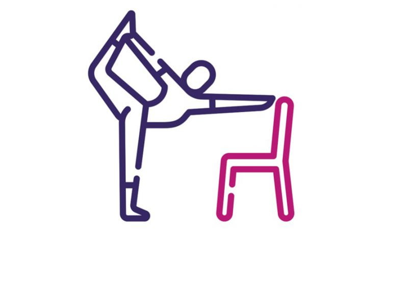 Virtual chair yoga